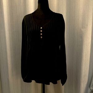 Grace Karen, black long sleeved blouse. Size XL, gorgeous for work!